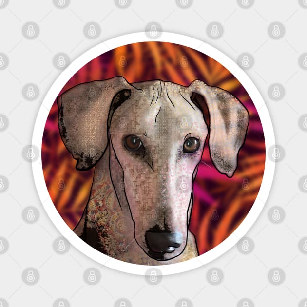 Saluki Magnet by MistyLakeArt